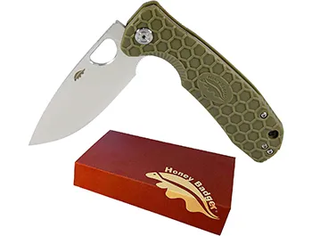 honey badger drop point knife review

