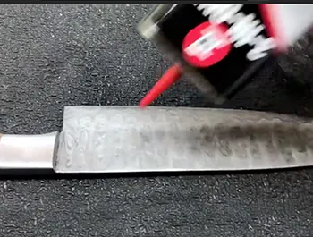 how to clean damascus steel kitchen knife
