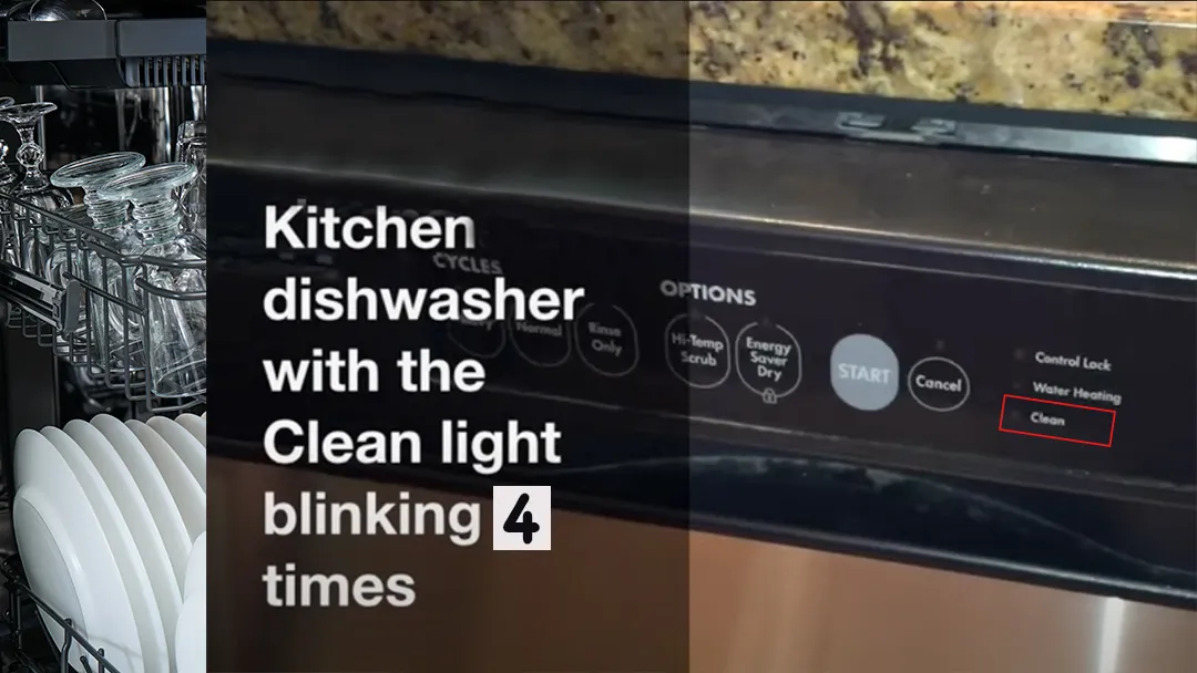 Kitchenaid Dishwasher Clean Light Blinking 4 Times The Reasons And